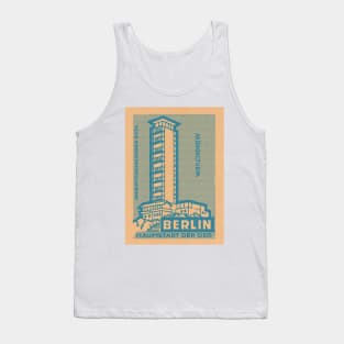 Berlin Haupstadt Vintage Styled Stamp/Matchbook Design Tank Top